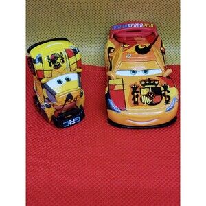 ONLY diecast CAR 1:55 - Mattel Yellow & Orange Lightning McQueen Die-Cast Pair